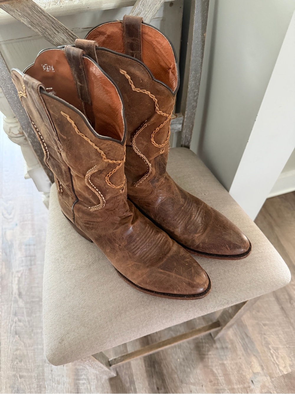 Dan Post Brown Leather Western Cowboy Boots